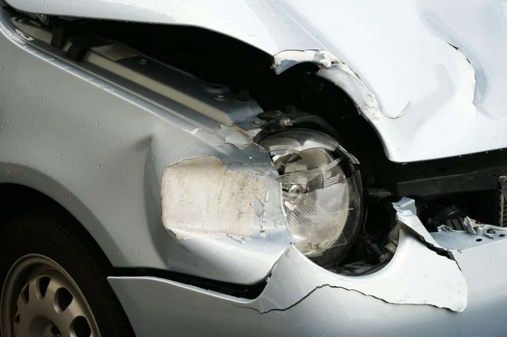 car wreck after fender bender